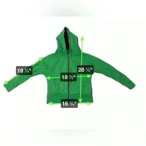 182. Ralph Lauren Active Casual Hoodie Jacket Women's Bright Green Full Zipper - Picture 6 of 6